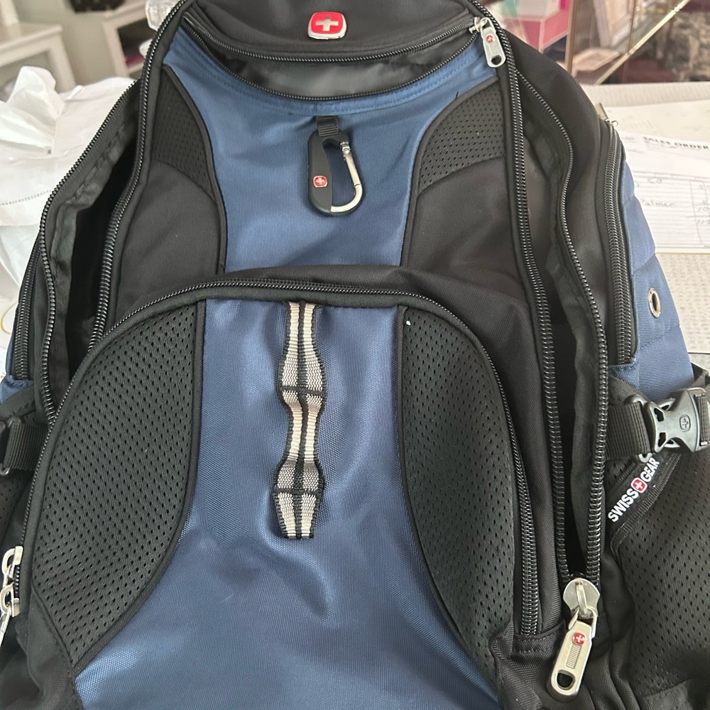 SwissGear Black and Blue Backpacks with Durable Design